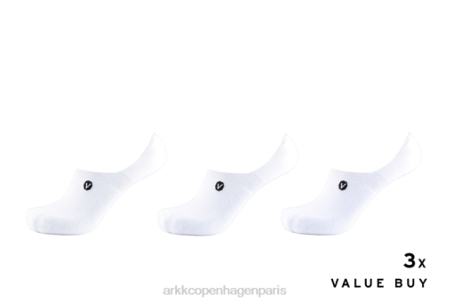 Chaussures Arkk Copenhagen 646V233 ARKK Copenhagen le pack de 3 chaussettes invisibles blanc